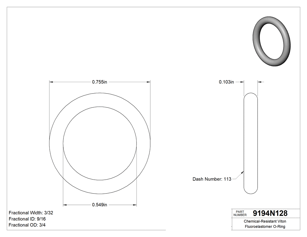 Technical drawing - 9194N128